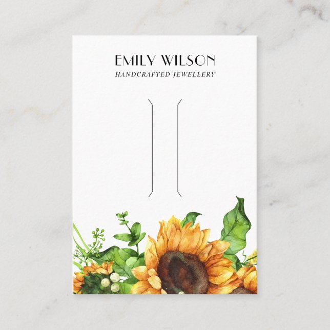 CHIC SUNFLOWER FALL AUTUMN HAIR CLIP DISPLAY CARD (Front)