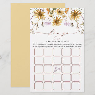 Chic Sunflower Floral Bride carte de jeu