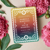 Chic Sunset Gradient Papel Picado Inspired Wedding