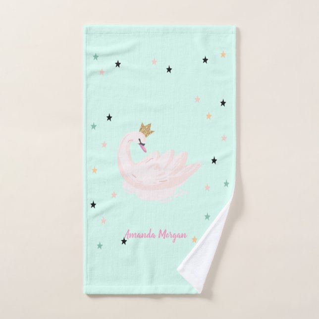 Chic Swan, Étoiles, Princesse (Serviette à main)