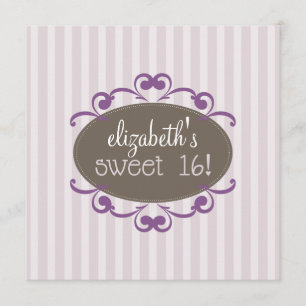 Chic Sweet 16 Anniversaire Invitation (lavande)