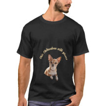 Chic T-shirt Chihuahua avec lunettes