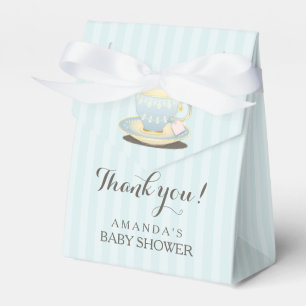Chic Teacup in Blue Baby Shower Favour Box