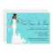 Chic Teal Black Coral Damask Here Comes the Bride