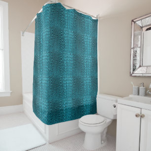 chic teal turquoise alligator print aqua blue