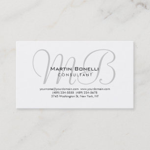 Chic tendance Monogram Consultant Carte de visite