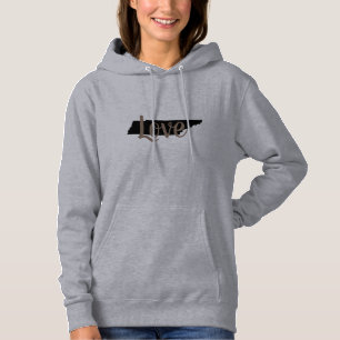 chic TENNESSEE LOVE script on grey Hoodie