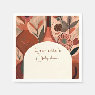 chic Terracotta boho baby shower Napkin