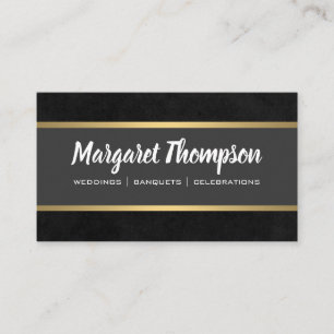 Chic Texture Pattern Gold Trim Business Card
