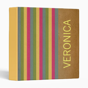 Chic Textured Stripes Binder