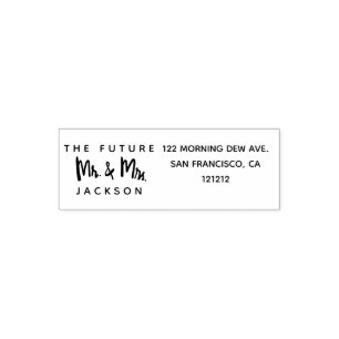 Chic The Future Mr and Mrs Return Address Self-inking Stamp