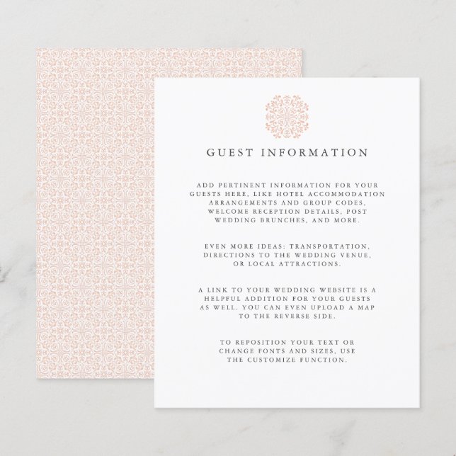 Chic Tiles elegant timeless budget wedding details (Front/Back)