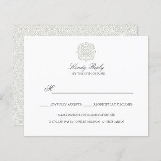 Chic Tiles elegant WEDDING REPLY menu option