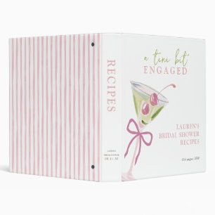 Chic Tini Bit Engaged Martini Bridal Shower Binder
