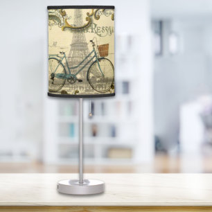 chic traveller vintage bicycles paris eiffel tower table lamp