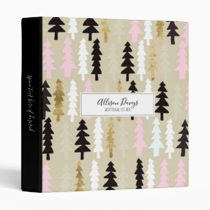 Chic Tree Pattern Personalized Binder