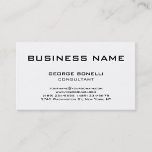 Chic Trendy Black & White Classical Business Card