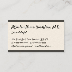 Chic & Trendy Dermatologist Business Card
