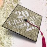 Chic Trendy Gold Glitter Personalized Graduation Cap Topper<br><div class="desc">Chic Trendy Gold Glitter Personalized Graduation Cap Topper</div>