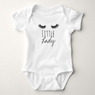 chic trendy stylish girly eyelashes little lady baby bodysuit
