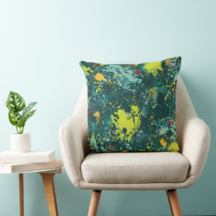 Chic Tropical Abstract Throw Pillow