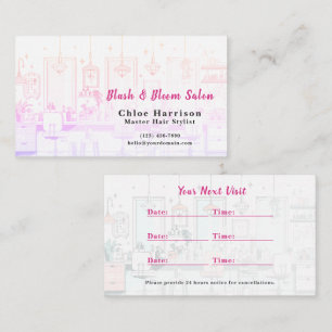 Chic Tropical Ipanema Hair Salo Appointment Card &