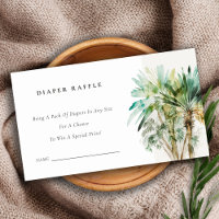 Chic Tropical Palm Trees Diaper Raffle Baby Shower