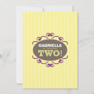 Chic Turning 2 Anniversaire Invitation de fête (ja