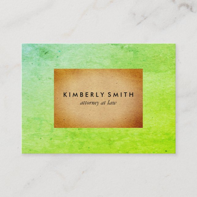 Chic Two Tone Colour Blocks Business Card (Front)