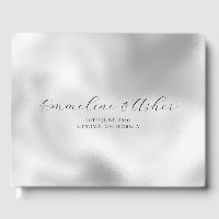 Chic Type Script Serif Custom Pearlescent Wedding