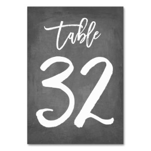 Chic Typographie Chalkboard Numéro de table Tabl