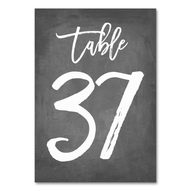 Chic Typographie Chalkboard Numéro de table | Tabl (Par défaut)