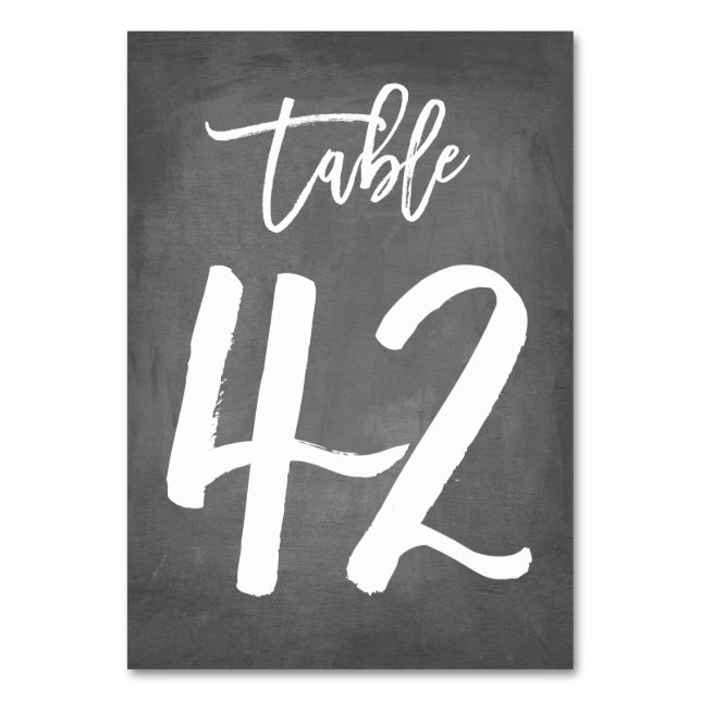 Chic Typographie Chalkboard Numéro de table | Tabl (Par défaut)