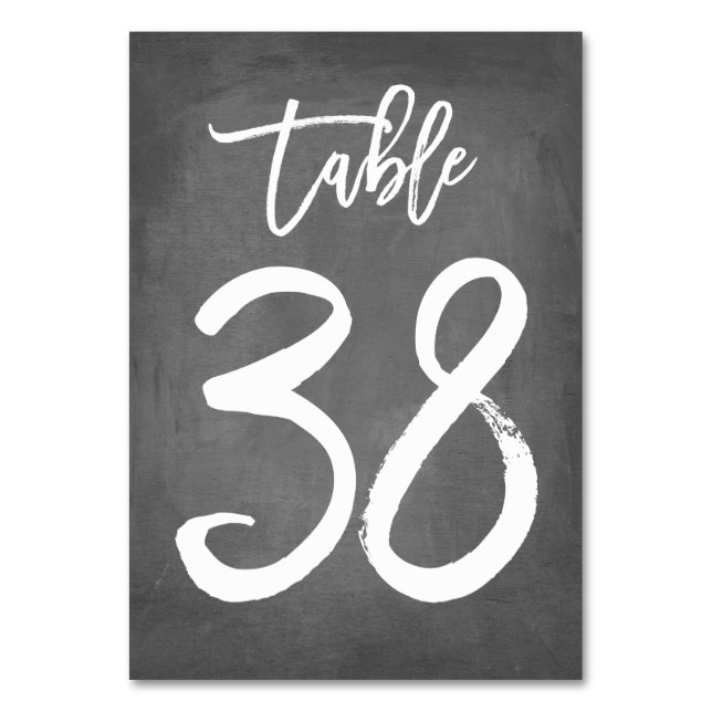 Chic Typographie Chalkboard Numéro de table | Tabl (Par défaut)