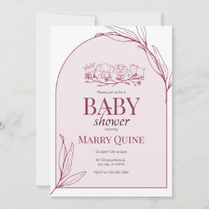 Chic Typography Baby Shower Invitation