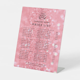 Chic Typography Business Services Price List Pedestal Sign