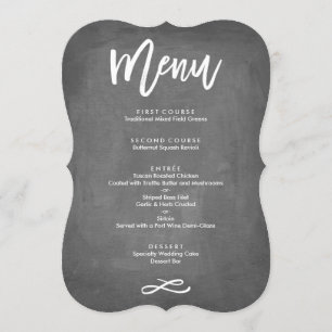 Chic Typography Chalkboard Menu