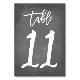 Chic Typography Chalkboard Table Number   Table 11