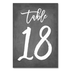 Chic Typography Chalkboard Table Number   Table 18