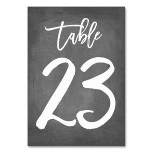 Chic Typography Chalkboard Table Number   Table 23