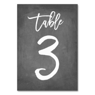 Chic Typography Chalkboard Table Number Table 3