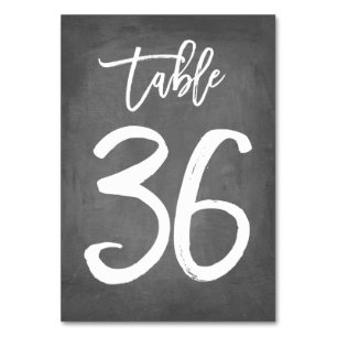 Chic Typography Chalkboard Table Number   Table 36