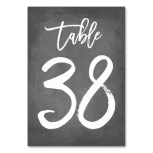 Chic Typography Chalkboard Table Number   Table 38