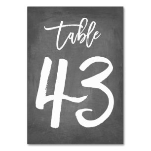 Chic Typography Chalkboard Table Number   Table 43