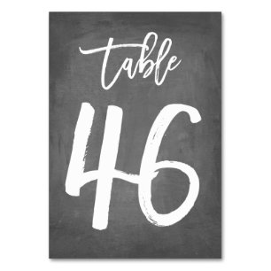 Chic Typography Chalkboard Table Number   Table 46