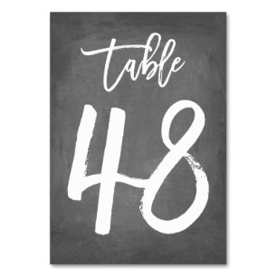 Chic Typography Chalkboard Table Number   Table 48