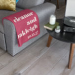 Chic Typography Magenta Red Ivory Custom Wedding Fleece Blanket<br><div class="desc">Bold Chic Typography Magenta Red Ivory Modern Custom Wedding Newlywed Fleece Blanket</div>