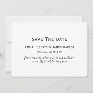 Chic Typography Save the Date Card