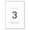 Chic Typography Table Number