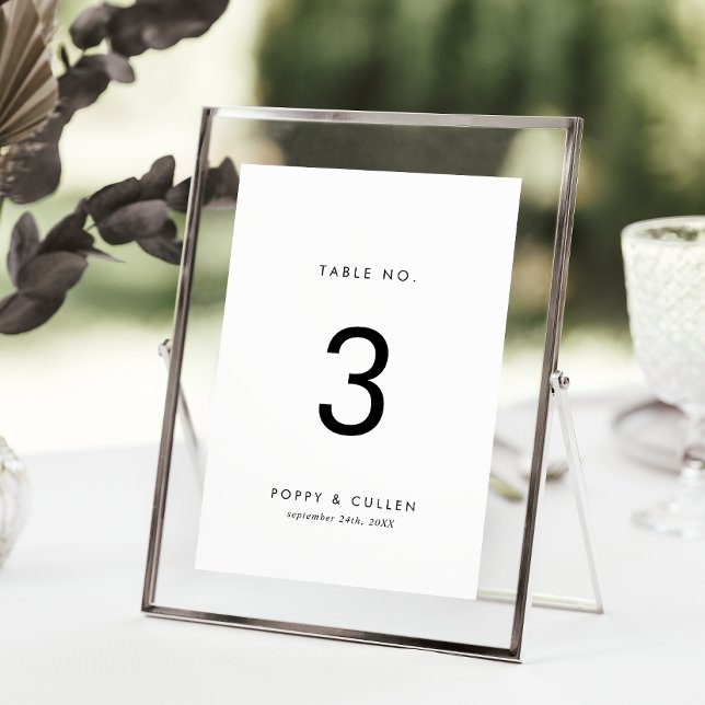 Chic Typography Table Number (Creator Uploaded)